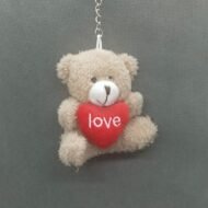 AYICIK KALPLİ -BEJ RENK-9 CM-ZİNCİR ANAHTARLIKLI - Görsel 1